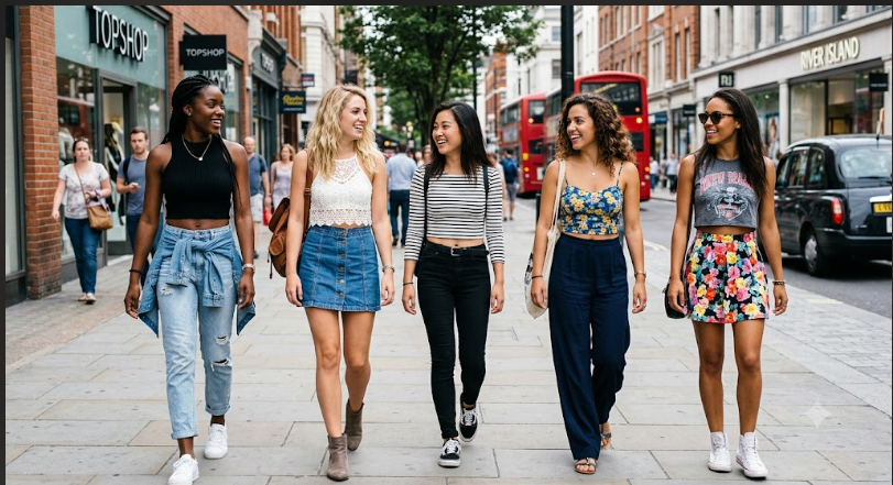 Crop Tops and High-Waisted Styles