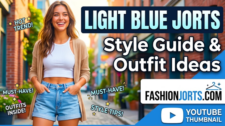 light blue jorts