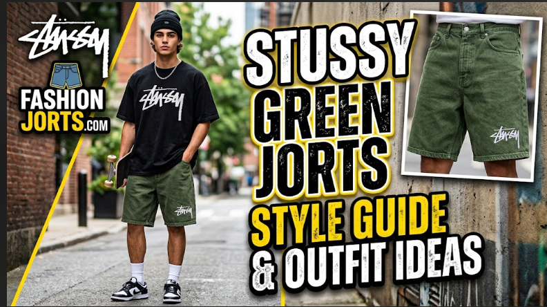 stussy green jorts