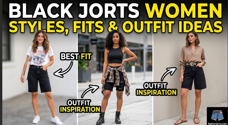 black jorts women
