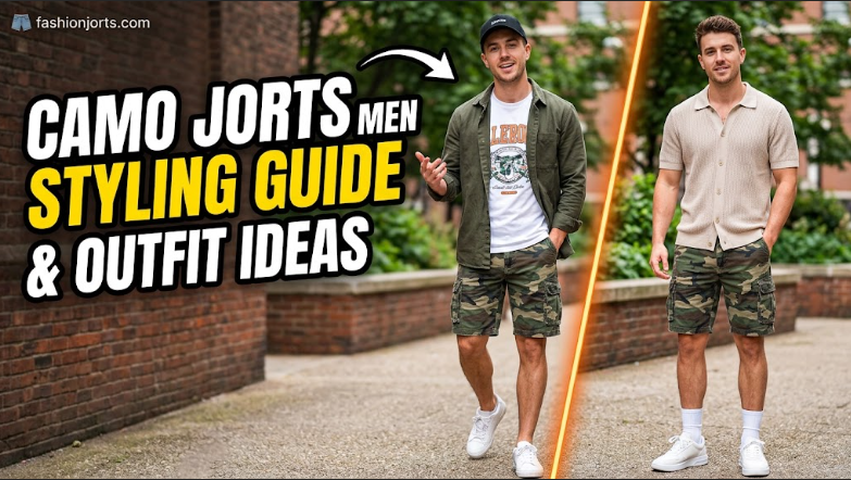 camo jorts men
