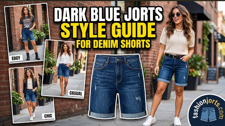 dark blue jorts