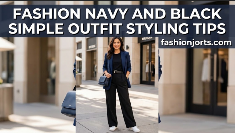fashion navy and black​